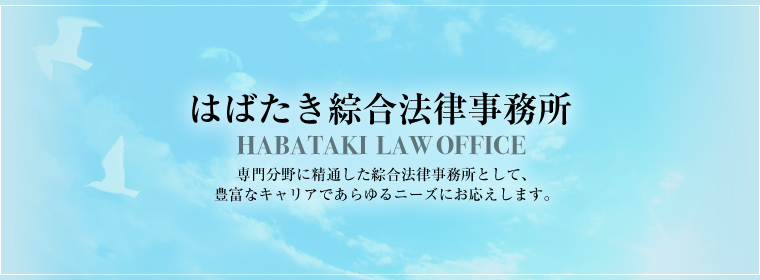 はばたき綜合法律事務所:専門分野に精通した綜合法律事務所として、豊富なキャリアであらゆるニーズにお応えします。